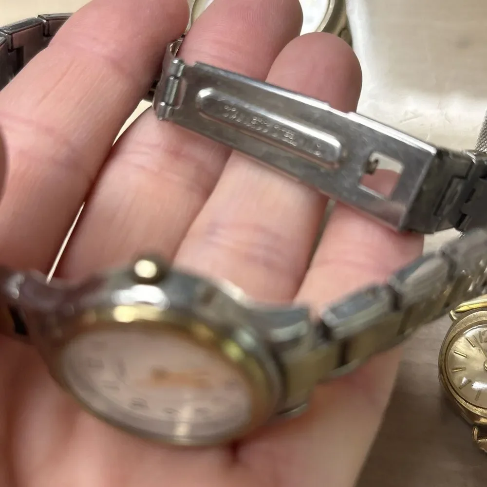 Vintage Timex Watch Lot  Of 9 For Parts Untested!